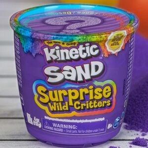 Kinetic Sand Surprise Wild Critters Mini Playtime Sensory Toy Natural Sand 4oz